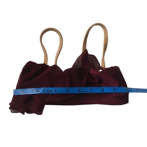 LA Designs Custom Made Two Piece Dance Costume Burgundy Sz CL - Picture 3 of 7